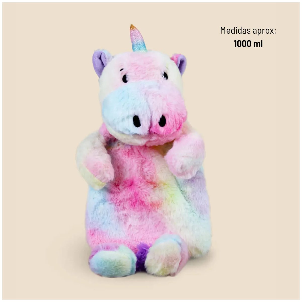 Bolsa Agua Caliente Peluche Unicornio 1L