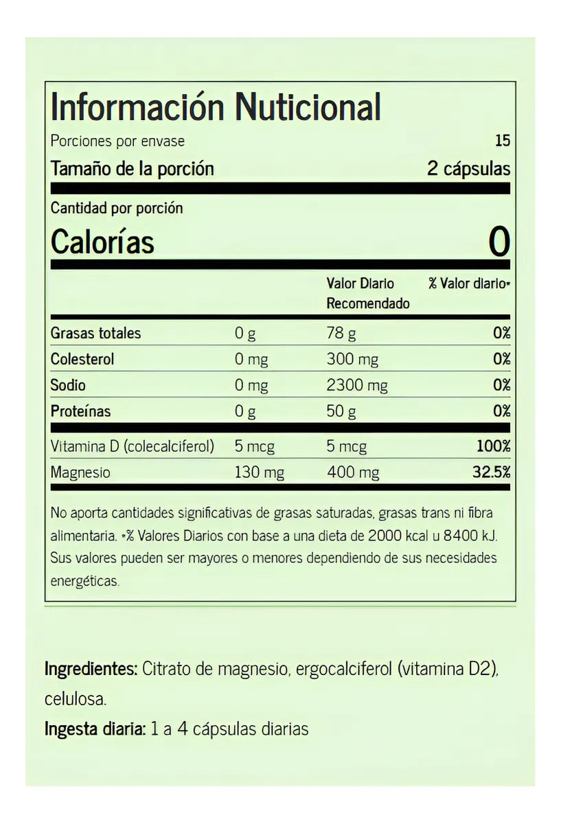 Citrato de Magnesio + Vitamina D - Energía, descanso y bienestar