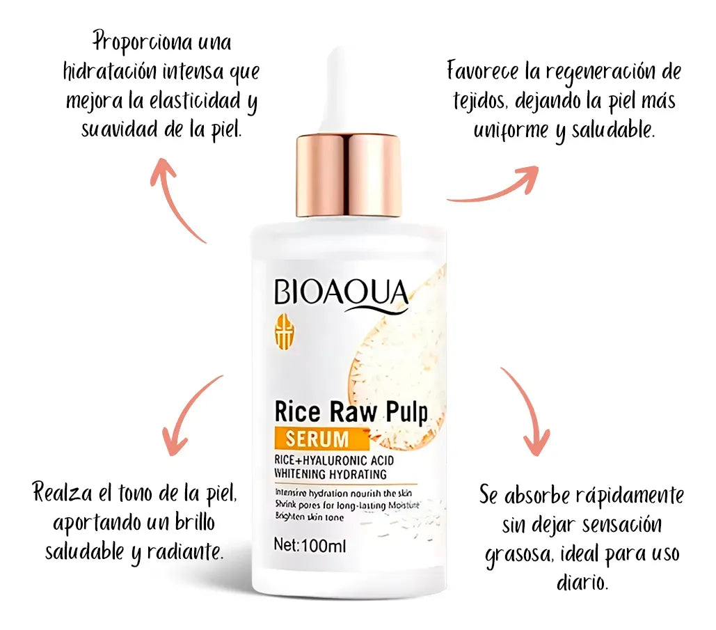 Sérum de Arroz Bioaqua – Hidratación profunda y luminosidad